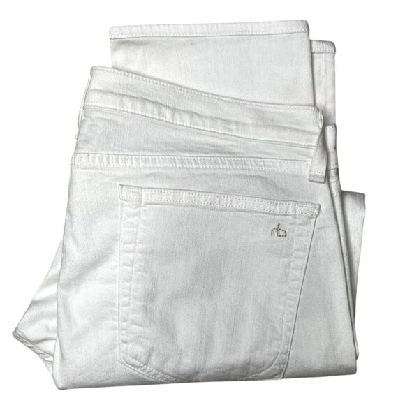 NWT Rag & Bone The Dre Boyfriend Skinny Jeans in Aged Bright White SZ 30 - Picture 4 of 10